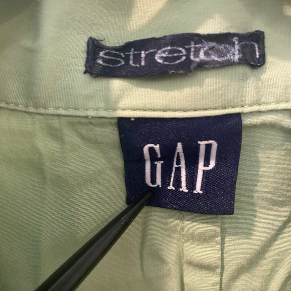 Gap Stretch Career Wear Button Down Blouse Top Woman’s Size XL Blue - Picture 2 of 3